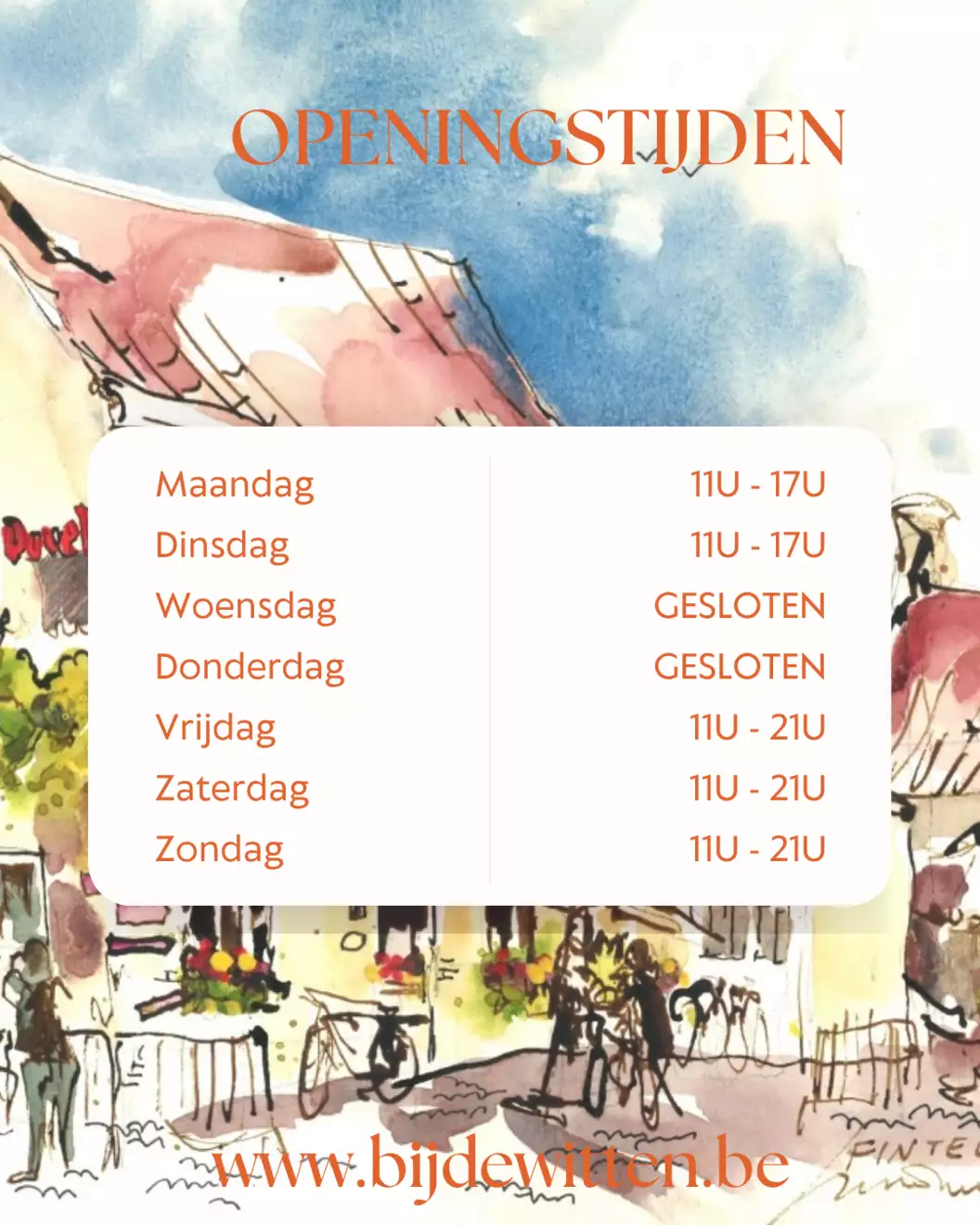 Openingstijden algemeen -  - Homepage